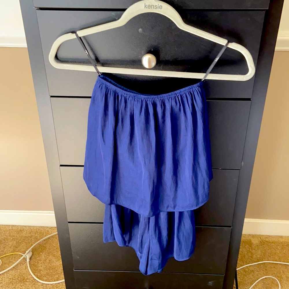 NWT Navy Blue Strapless Lulus Romper